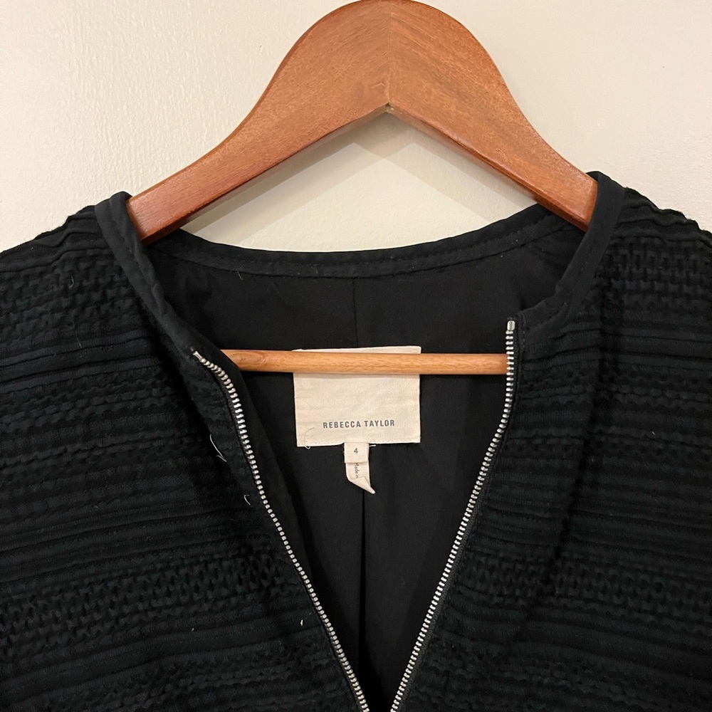 Rebecca Taylor black zip up jacket
